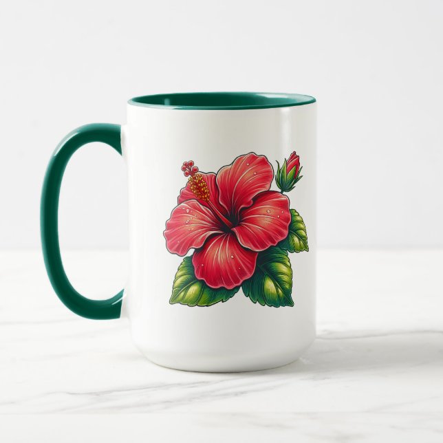 Caneca Flor de hibisco Grande combo (Esquerda)