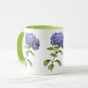 Caneca Flor de Hortênsia Azul