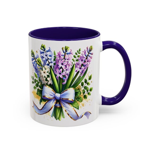 Caneca Flor de Jacinto Buquê de Primavera Xícara d (Criador carregado)
