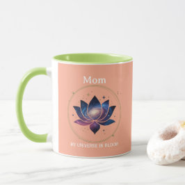 Caneca Flor de Lótus Cósmica Mãe em Flor