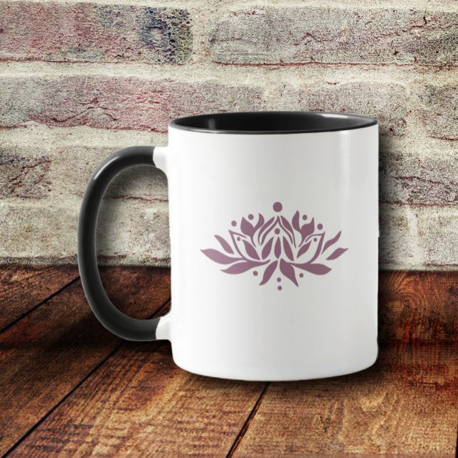 Caneca Flor de Lótus Flamejante Personalizável (Criador carregado)