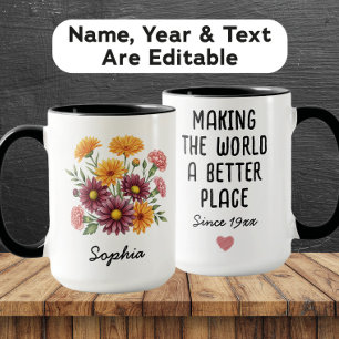 Caneca Flor de Nascimento de Novembro Personalizada - Nom