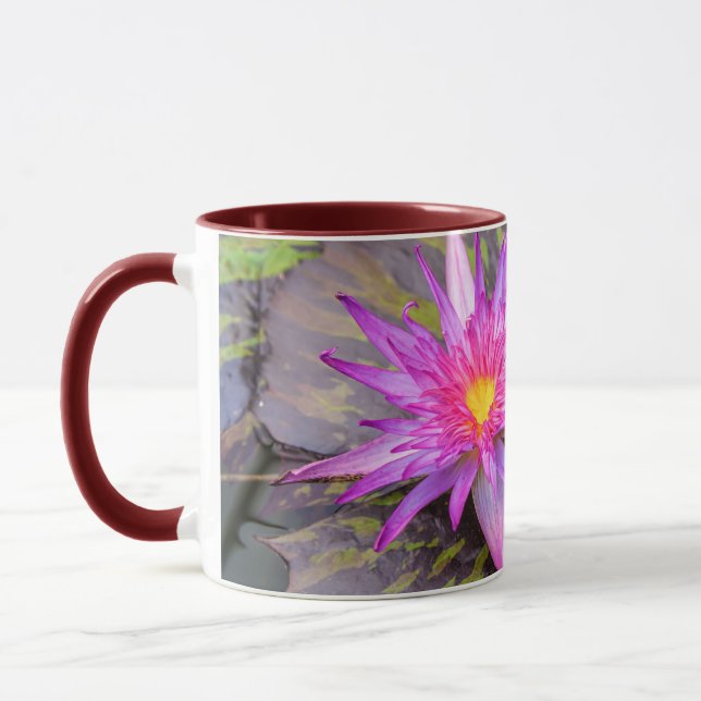 Caneca Flor de Nenúfar Rosa (Esquerda)