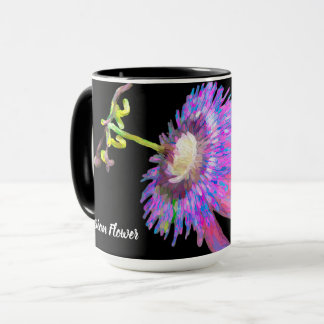 Caneca Flor de Paixão Pintada Roxa