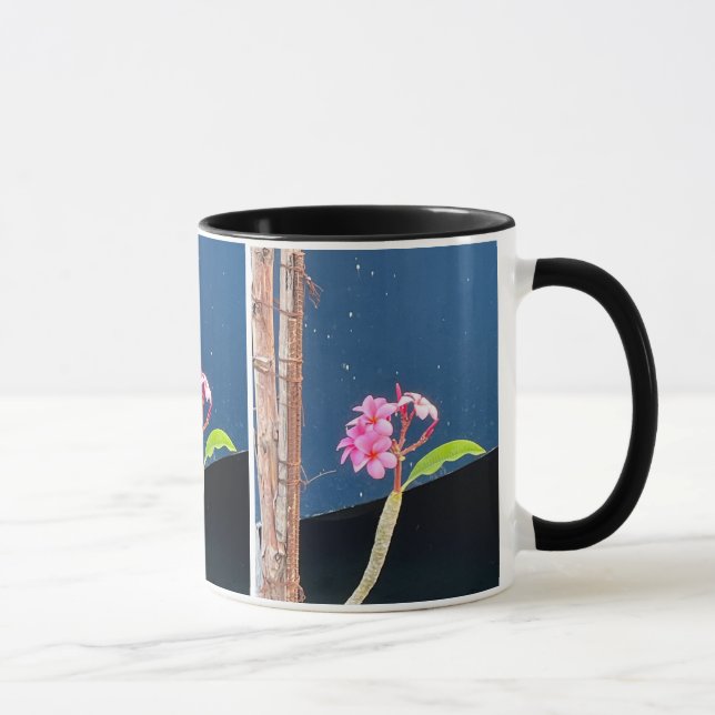 Caneca Flor de Plumeria do Havaí rosa (Direita)