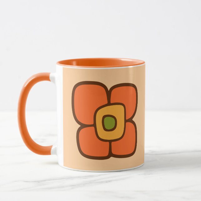 Caneca Flor de Primavera Retro (Esquerda)