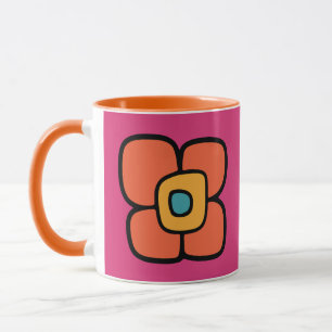 Caneca Flor de Primavera Retro