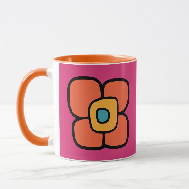 Caneca Flor de Primavera Retro (Esquerda)