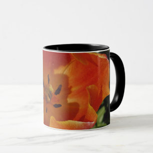 Caneca flor de primavera vermelha