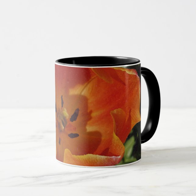 Caneca flor de primavera vermelha (Frente Esquerda)