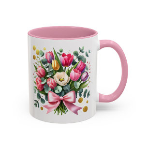 Caneca Flor de Tulipa Presente de Copo de Flor de