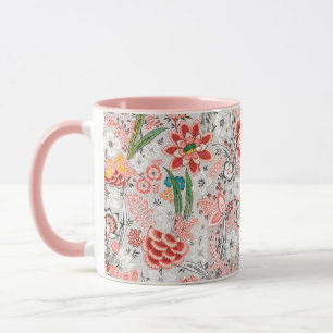 CANECA FLOR DE TULIPAS SELVAGENS AMARELAS AZUIS VERMELHAS
