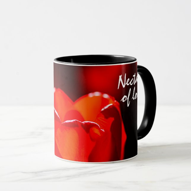 Caneca Flor de Tulipas Vermelhas - Fogo (Frente Esquerda)