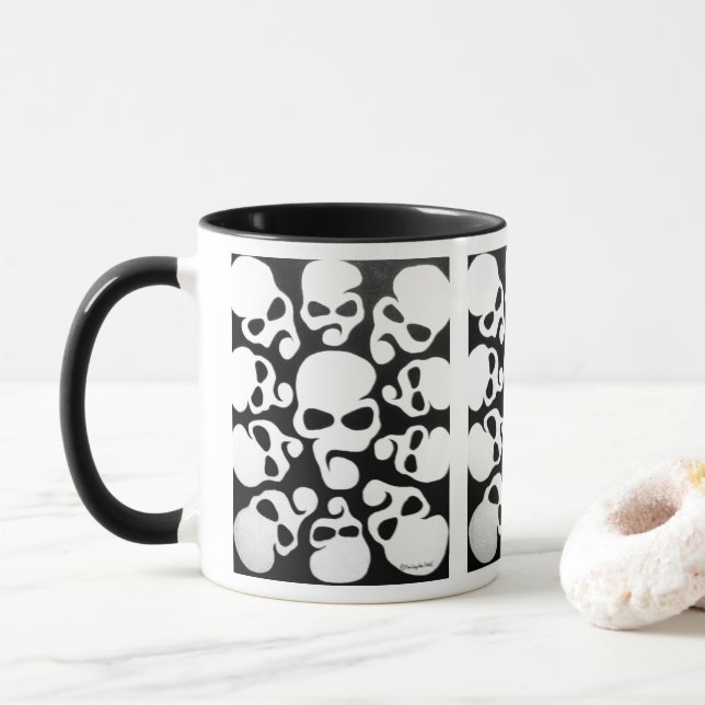 Caneca Flor do crânio (Com Donut)