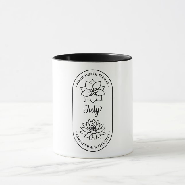 Caneca Flor do Mês de Nascimento Julho Espeva (Centro)