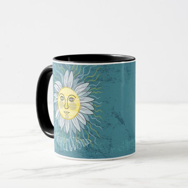 Caneca Flor e Sol - Natureza (Frente Esquerda)