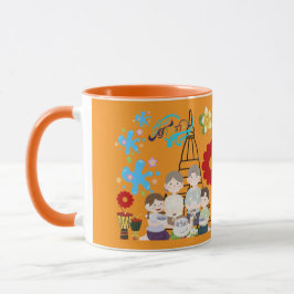 Caneca Flor esplêndida perfumada laranja