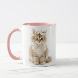 Caneca "Flor Fluffy Crown Cat Mug"