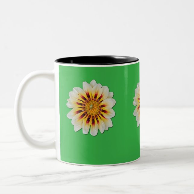 Caneca Flor Gazânia com joaninha - foto autoral (Esquerda)