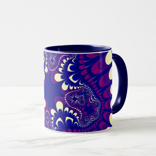 Caneca Flor Glória da Manhã Roxa (Frente Esquerda)