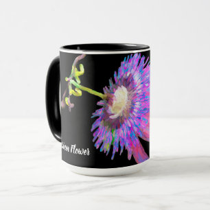 Caneca Flor Pintado Púrpura