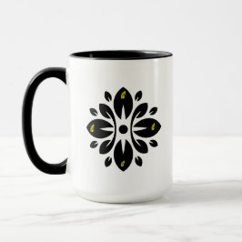 Caneca Flor Preta