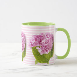 Caneca Flor Rosa Hidrangea