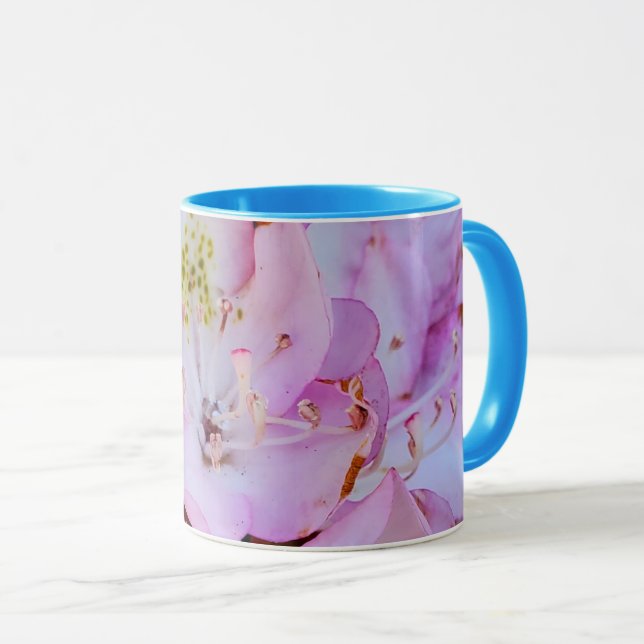 Caneca Flor rosa Rhododendron (Frente Esquerda)