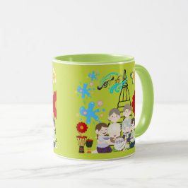 Caneca Flor salpicada de limão perfumada