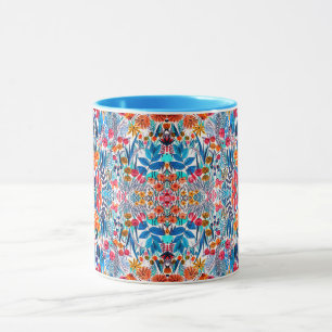 Caneca Flor silvestre artística em aquarela