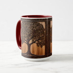 Caneca Flora Australiana: Impressão de madeira de árvores