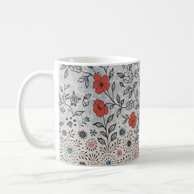 Caneca florais artístico  (Esquerda)
