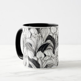 Caneca Floral Art Déco