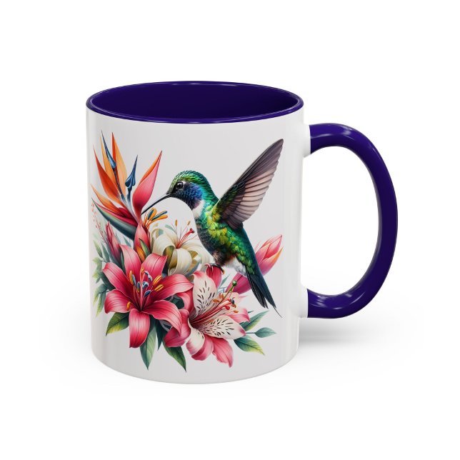 Caneca Floral Beija-flor Presente para Amantes de  (Criador carregado)