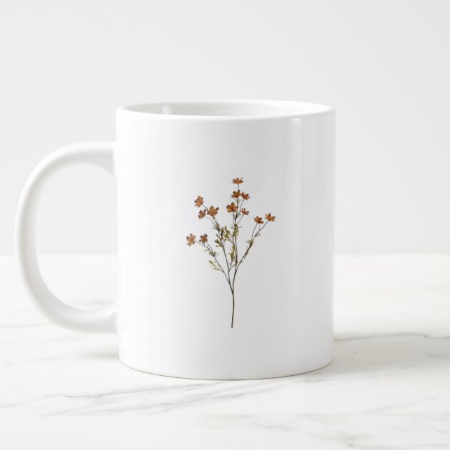 Caneca Floral Branca | Xícara de Café com Design d (Esquerda)