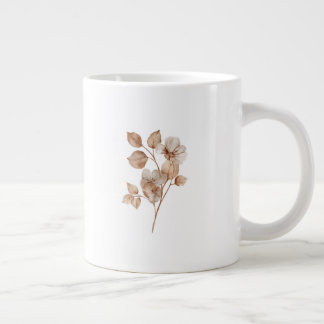 Caneca Floral Branca | Xícara de Café de Flor Aest