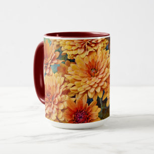 Caneca Floral Cravo-Múmia