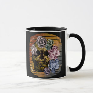 CANECA FLORAL DA VINTAGEM EM CRÂNIO