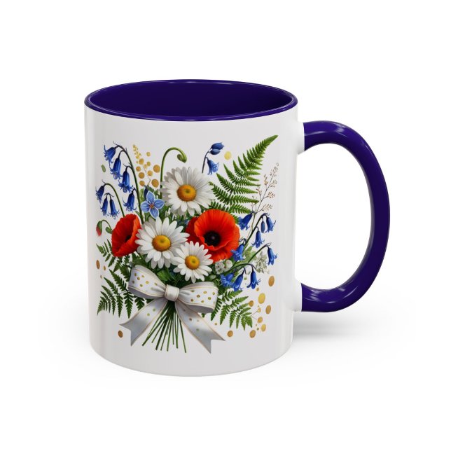 Caneca Floral Daisy Presente de Flor Silvestre par (Criador carregado)
