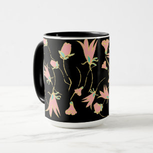 caneca floral de café
