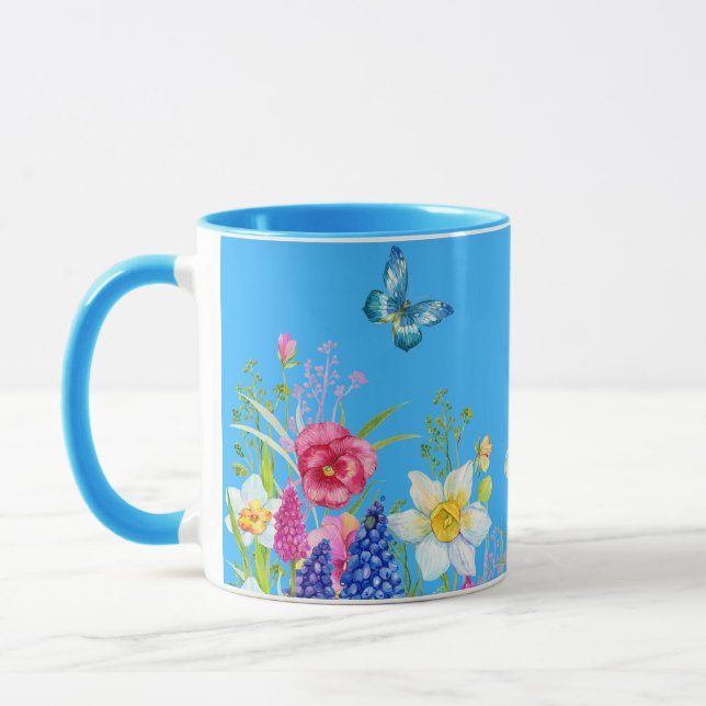 Caneca floral de café com bíblia (Esquerda)