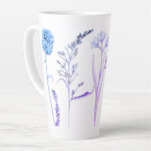 Caneca Floral de Flor Selvagem: Xícara de Café Bot