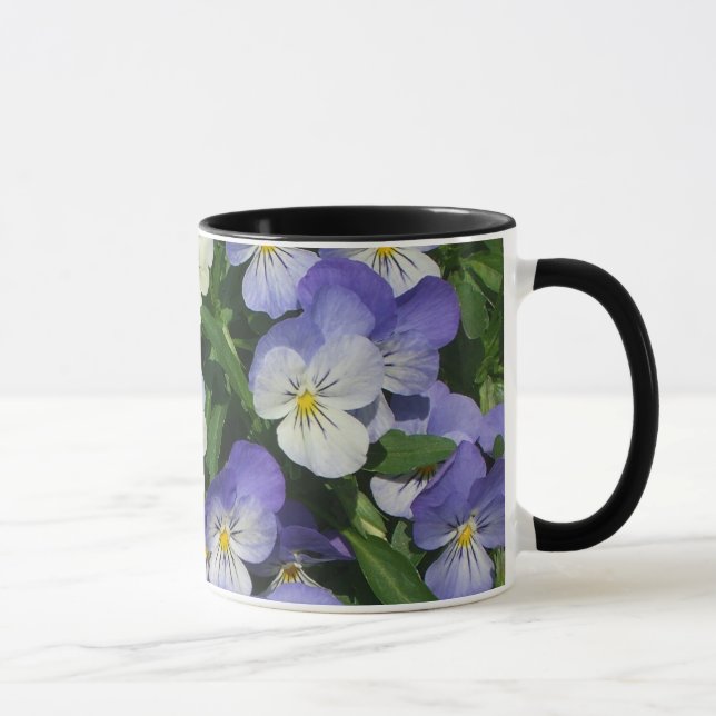Caneca Floral de Jardim de Pânico Roxo (Direita)