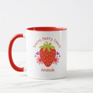 Caneca Floral de Morango Vermelho, doce, de Berry
