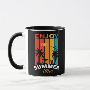 Caneca Floral de Verão Vintage – Café Estético Ret