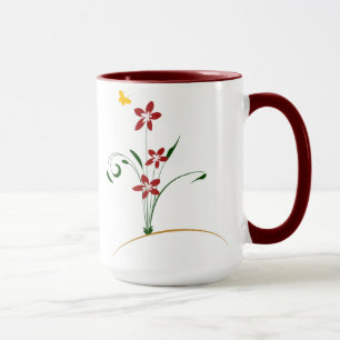 Caneca Floral Design Coffee Mug