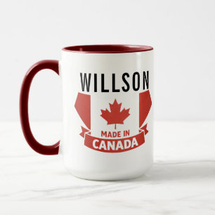 Caneca Floral Dia do Canadá Fofo Canadense