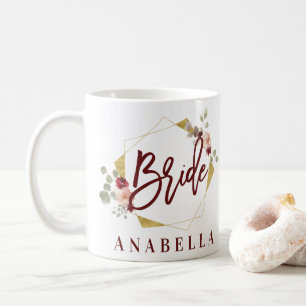 caneca floral do chá de panela do bachelorette da