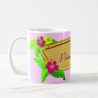 Caneca floral do modelo dos trópicos havaianos