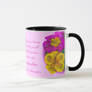 Caneca floral do presente das belas artes do